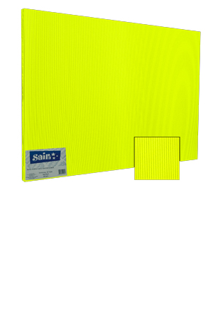 PAPEL CORRUGADO EXT.FLUOR.AMA.C/10 SAIRA 020047 06 165GR (50X