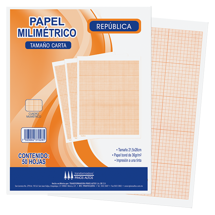 BLOCK MILIMETRICO CARTA  50H   REPUBLICA