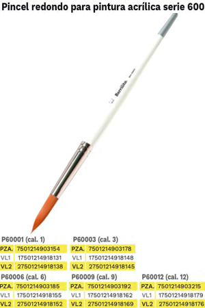 PINCEL P/PINTURA ACRILICA REDONDO P60003