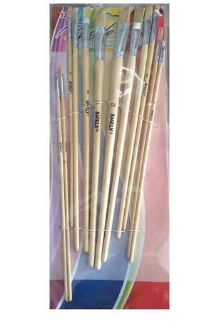 PINCEL DE MADERA REDONDO C/12 582  SHELY 780714