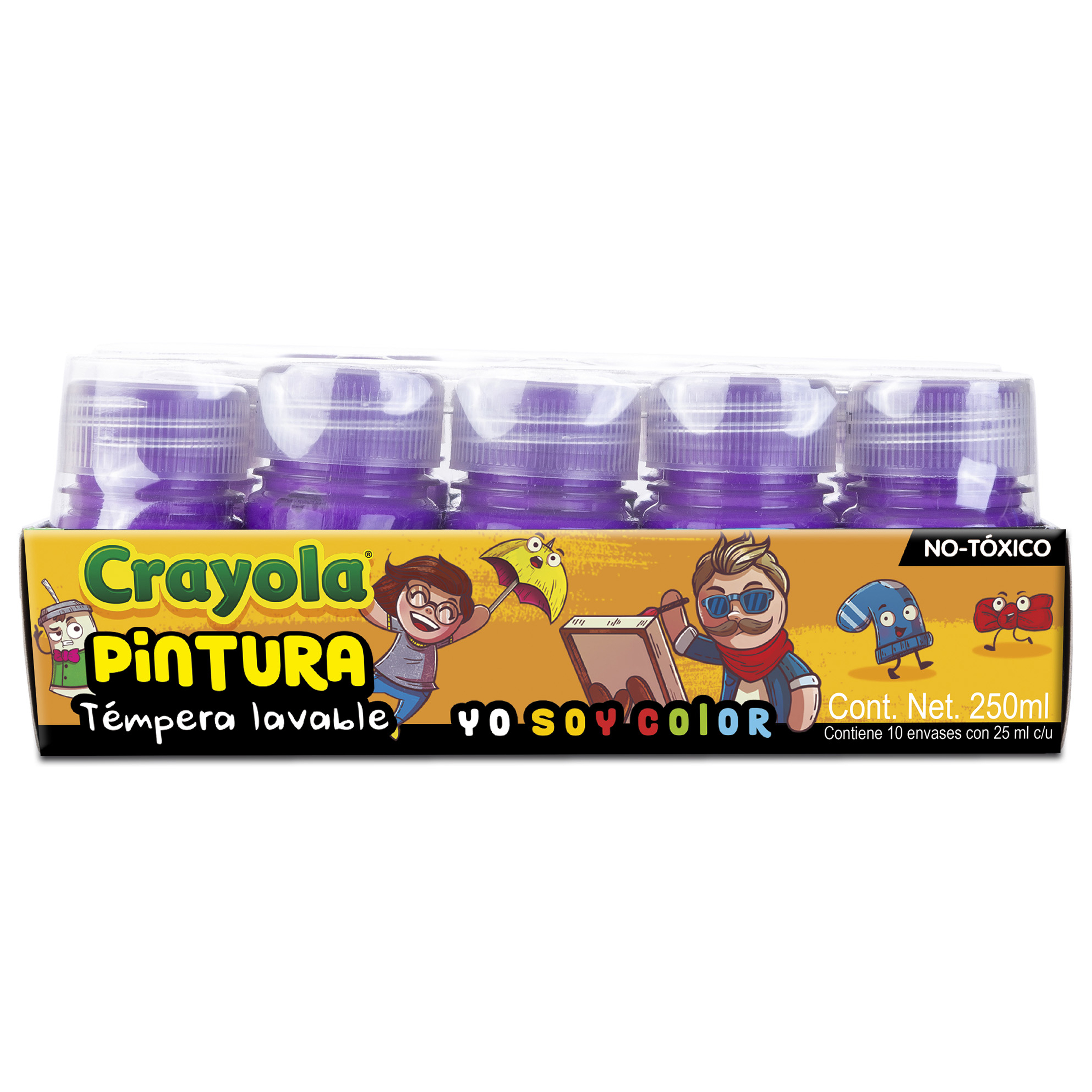 PINTURA CARTEL  25ML MORADO   C/10 CRAYO