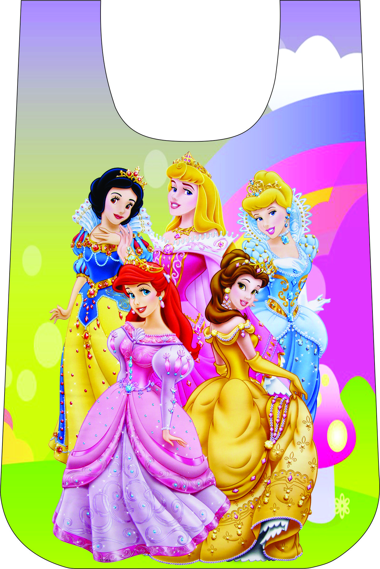 MANDIL INFANTIL PLAST.T/CAMIS.PRINCESAS