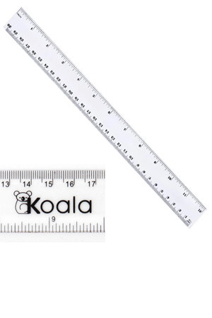 REGLA ESC.PLAST. 30CMS TRANSP.     KOALA
