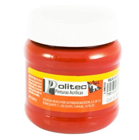 PINTURA ACRILICA 250ML ROJO OXI. POLITEC