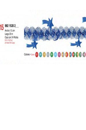 ROLLO CORDEL MET.DOBLE C/COMET.PLATA JAN 562606 #15 20MT 9921