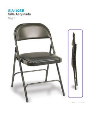 SILLA DE VISITA NEGRA SIA1025B PRINTAFOR (PLEGABLE) PROD. DES