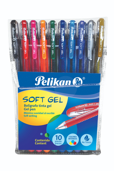 BOLIGRAFO MED. SOFT GEL SURTC/10 PELIKAN 225264 TINTA GEL