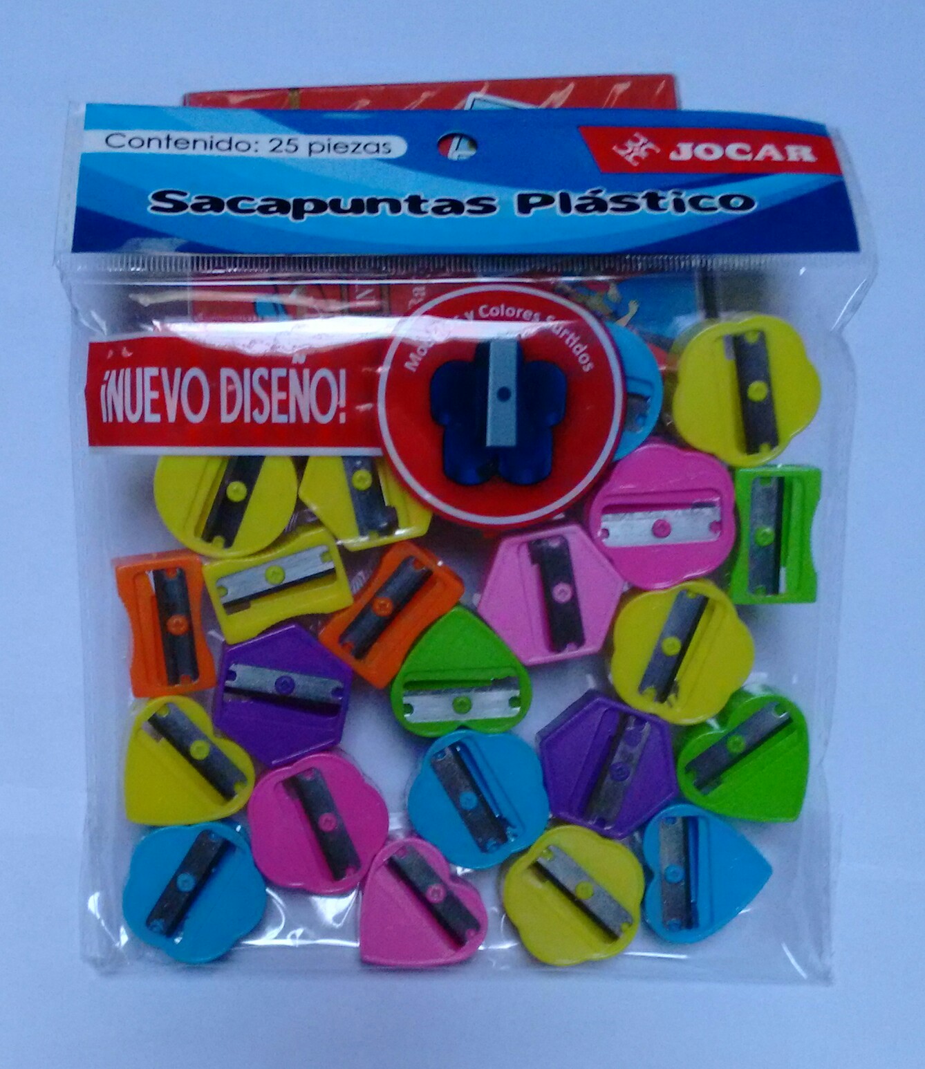 SACAPUNTA ESCOLAR PLAST.C/25 COL.S.JOCAR 473267 SPB01S MODELO