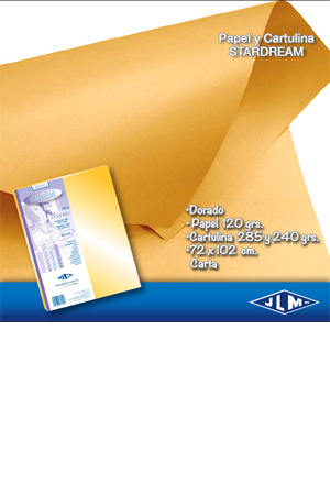 PAPEL CTA STARDREAM DORADO    C/100H JLM 753013 2161-6-06
