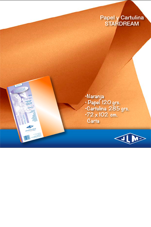 PAPEL CTA STARDREAM NARANJA   C/100H JLM 753167 2161-6-23