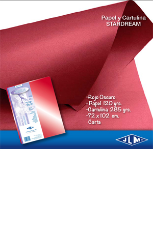 PAPEL CTA STARDREAM ROJO OBSC.C/100H JLM 753020 2161-6-07