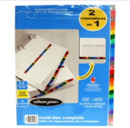 SEPARADOR CTA.MULTIDEX BASIC A-Z   P0448