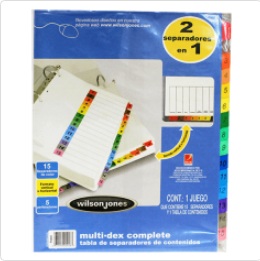 SEPARADOR CTA.MULTIDEX BASIC C/15  P0446 (FORMATO VERTICAL/HO
