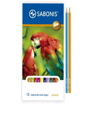 LAPIZ DE COLOR C/12 LARGOS       SABONIS