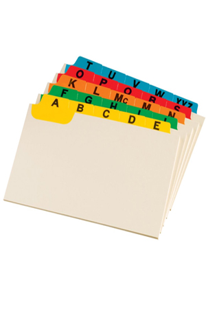 TARJETA GUIA 3X5 A-Z AZUL 3525BLU OXFORD
