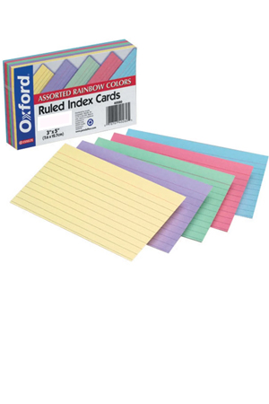 TARJETA BRISTOL 3X5" RYA C/050 ESP.OXFOR 402850 40285(ARCOIRI