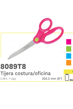 TIJERA P/COSTURA-OFIC.  8" T8  BARRILITO