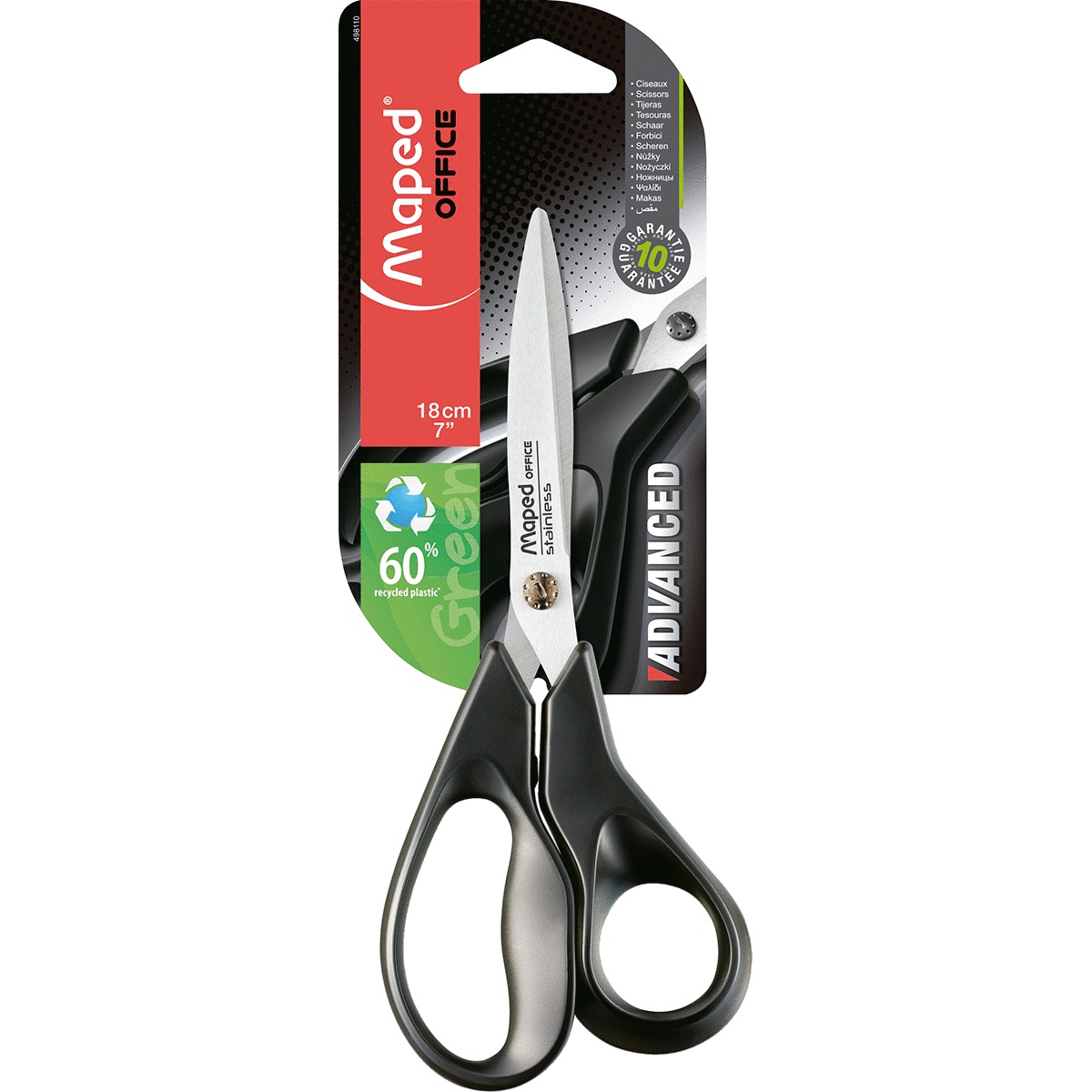 TIJERA P/OFICINA 18CM ADVANCED GR. MAPED