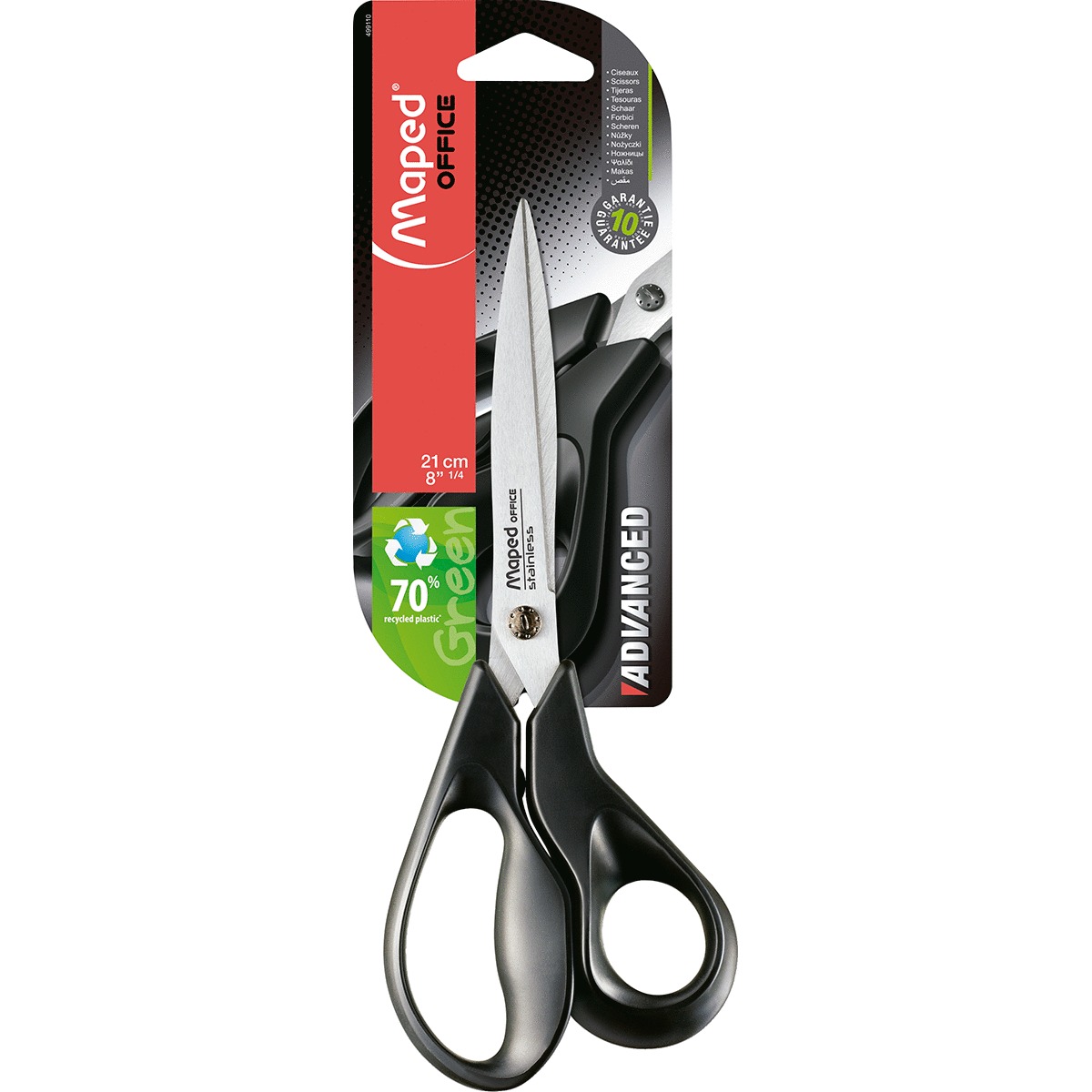 TIJERA P/OFICINA 21CM ADVANCED GR. MAPED