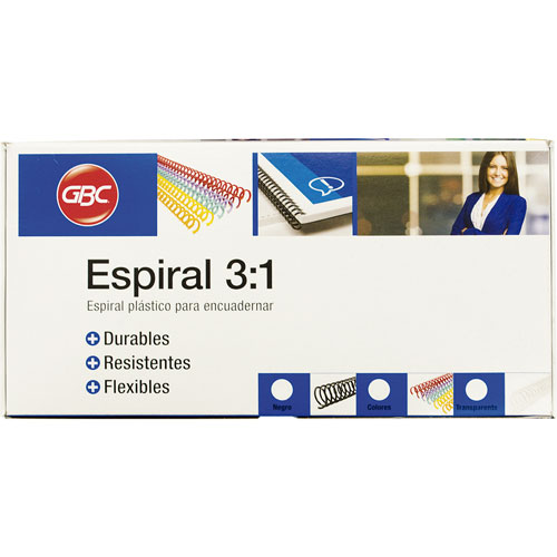 Z ARILLO PLAST.ESPIRAL 3:1  18MM TRANS G 043199 P4319 C/40 PZ