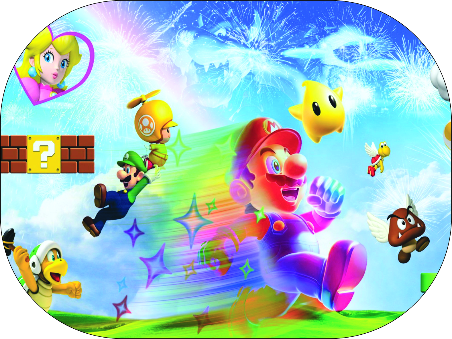 TAPETE PLAST. P/ALIMENTOS MARIO BROS