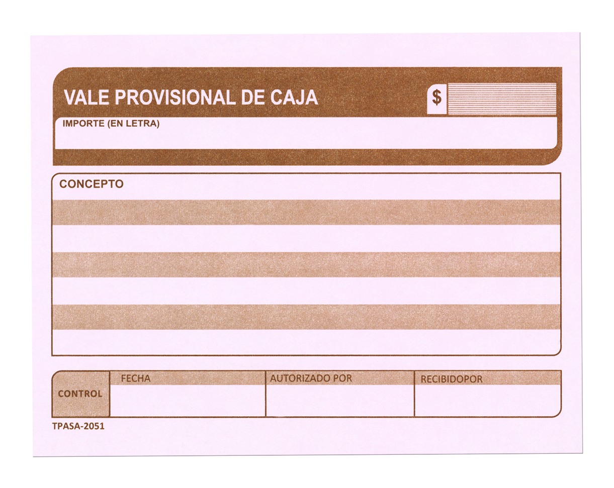 BLOCK 2051 VALE PROVISION.D'CAJA P.ALTOS