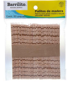 PALITOS MAD.PLANO P/ARMAR C/50 NAT.BARRI