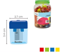 SACAPUNTA ESCOLAR PLAST.COL. SURT. X33   969662 BARRILITO  (C