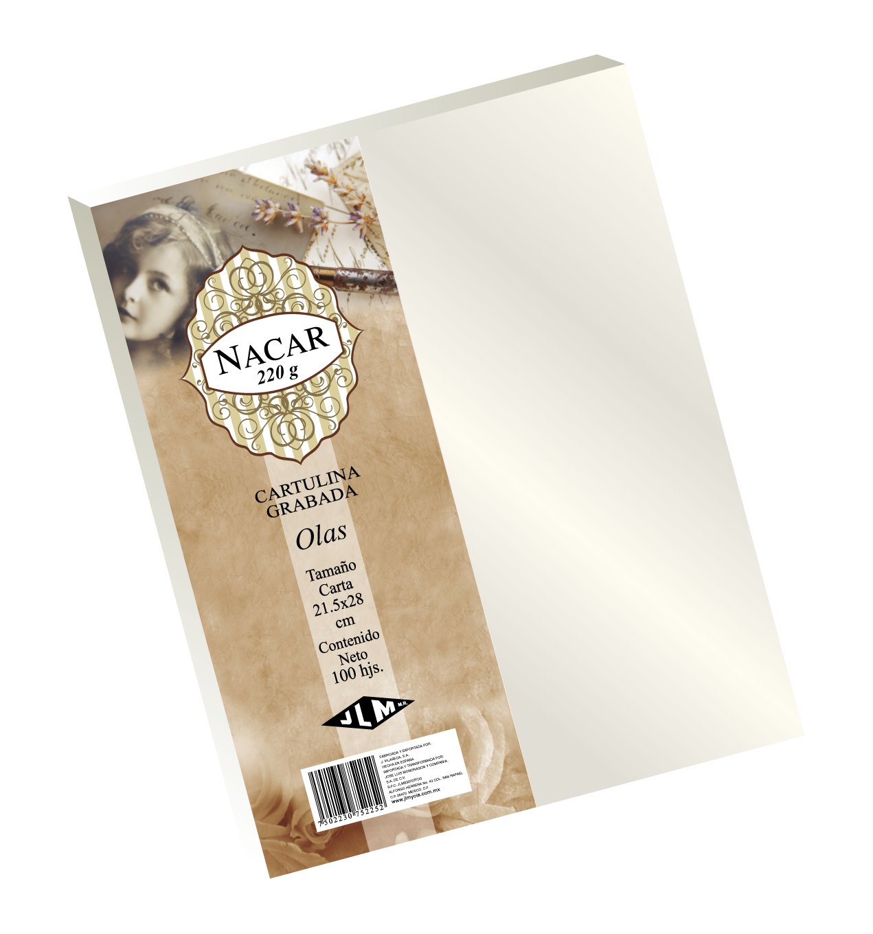 CARTULINA CTA NACAR 1C.OLAS       C/100H 752252 2063-5A JLM 2