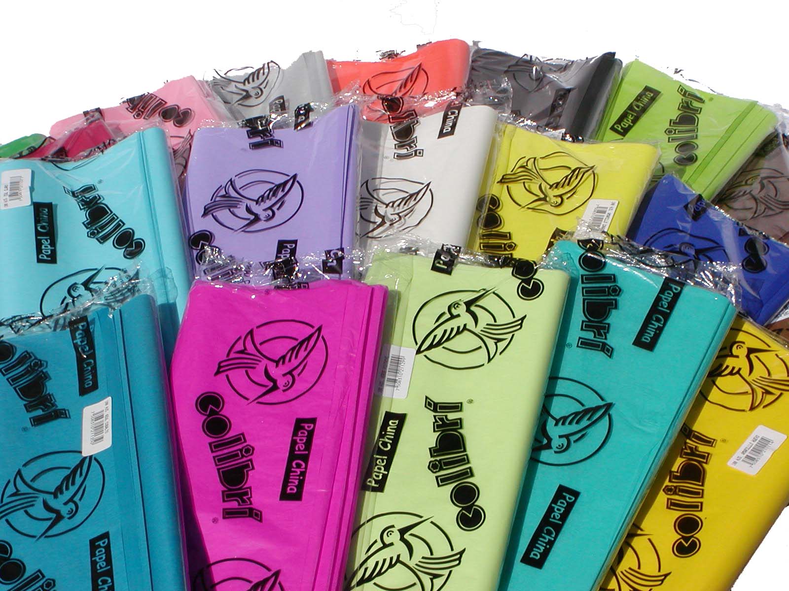 PAPEL CHINA 50X75 DURAZNO   100H COLIBRI