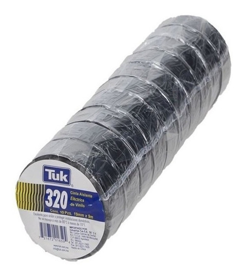 CINTA AISLANTE 19MMX18M NEGRA  320   TUK 003907 345008 016600