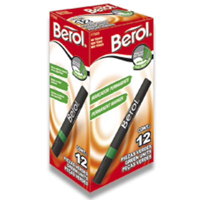 MARCADOR PERMANENTE     VDE   C/12 BEROL