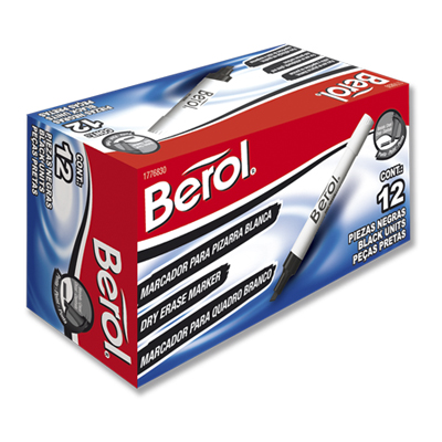 MARCADOR P/PIZARRON    NEGRO       BEROL 002706 DRY ERASE MAR