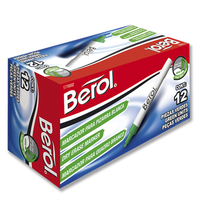 MARCADOR P/PIZARRON    VERDE       BEROL 002737 DRY ERASE MAR