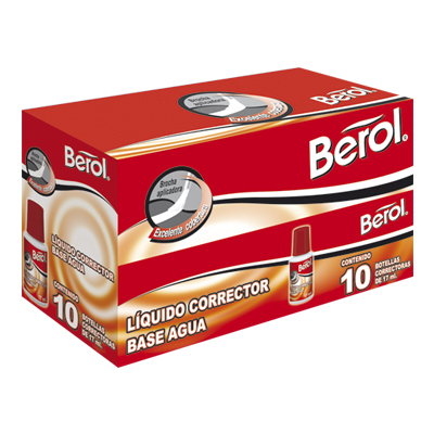 CORRECTOR LIQUIDO BCO. 17ML        BEROL