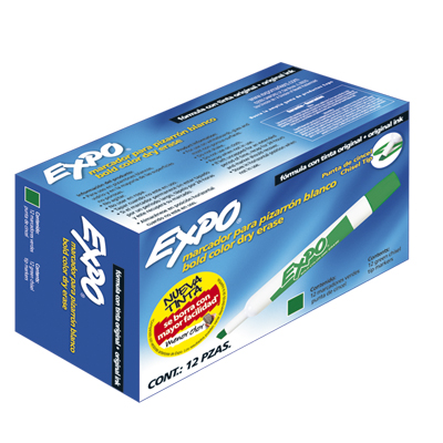 MARCADOR P/PIZARRON    VERDE EXPO SANFOR 830042