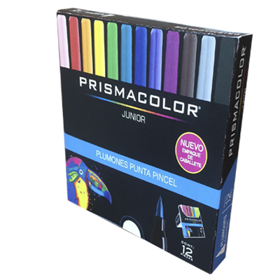 PLUMIN PRISMACOLOR PUNTA DE PINCEL C/12  006882