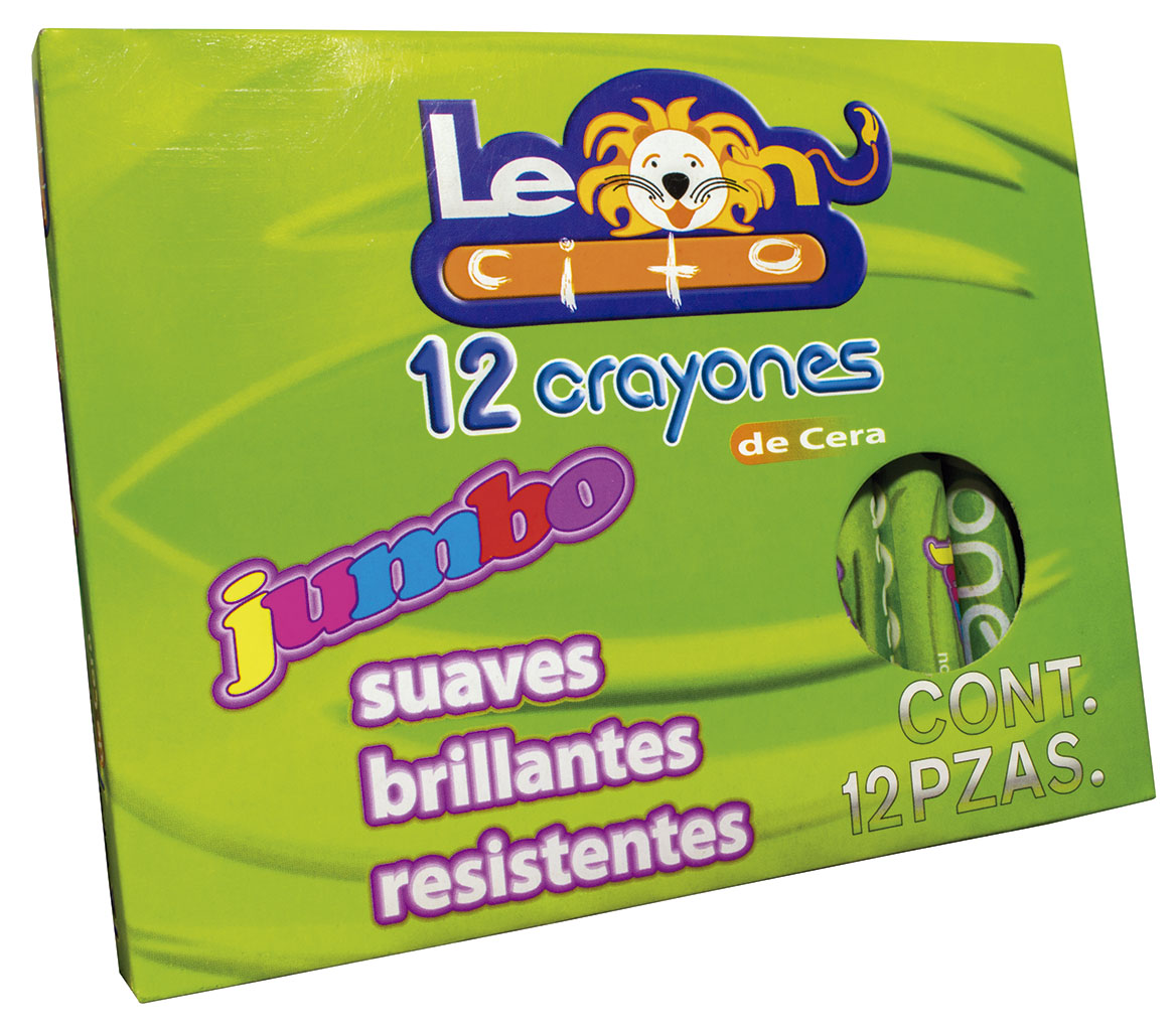 CRAYON JUMBO C/12 COLORES       LEONCITO