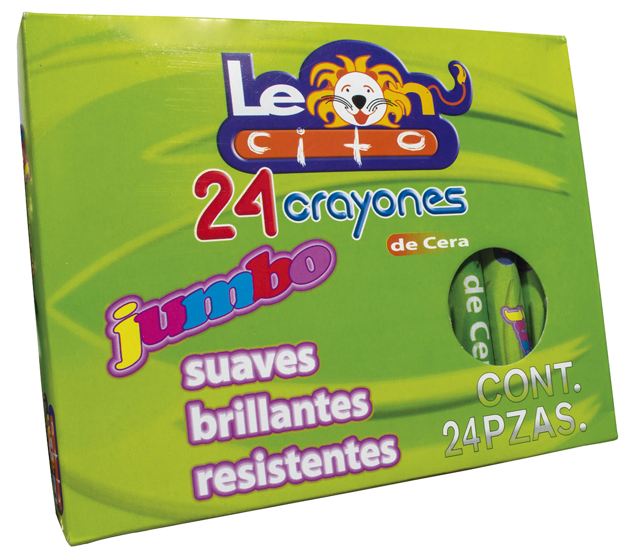 CRAYON JUMBO C/24 COLORES       LEONCITO