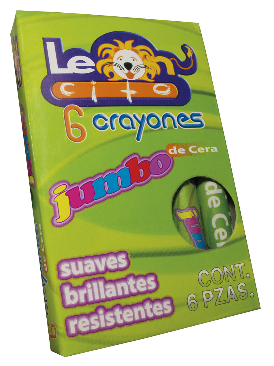 CRAYON JUMBO C/06 COLORES       LEONCITO