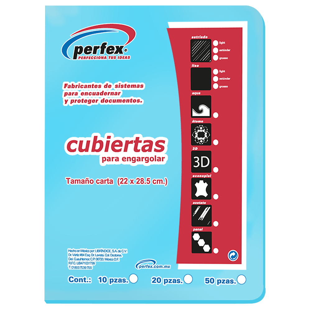 PASTA CTA.PLAST.AZUL CLARO   AQUA PERFEX 671419 25JGS 14PTS