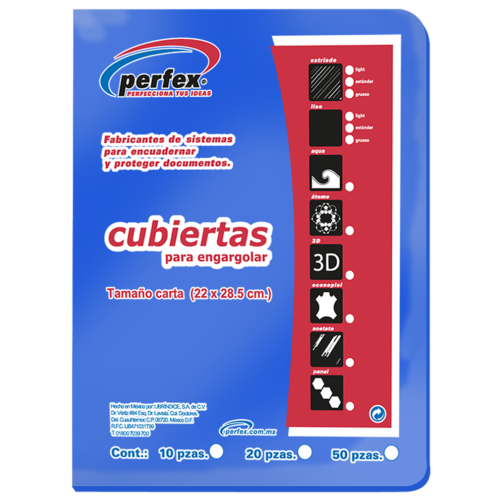 PASTA CTA.PLAST.AZUL INTENSO AQUA PERFEX 671426 25JGS 14PTS