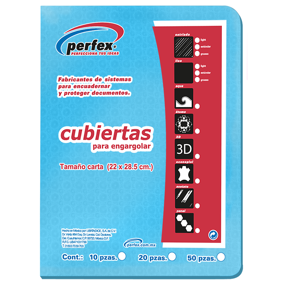 PASTA CTA.PLAST.AZUL CLARO  ATOMO PERFEX 638917 25JGS 16PTS