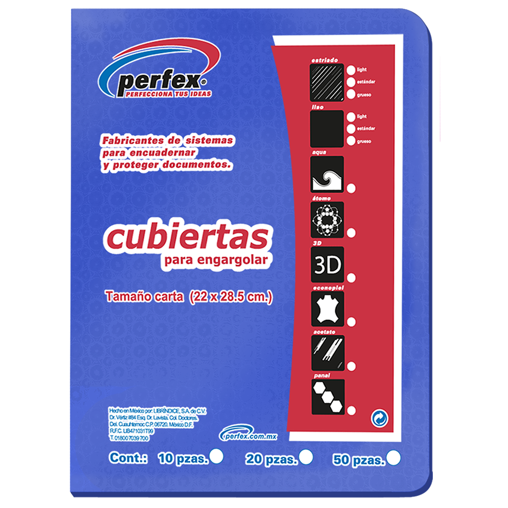 PASTA CTA.PLAST.AZUL INTEN. ATOMO PERFEX 634841 25JGS 16PTS