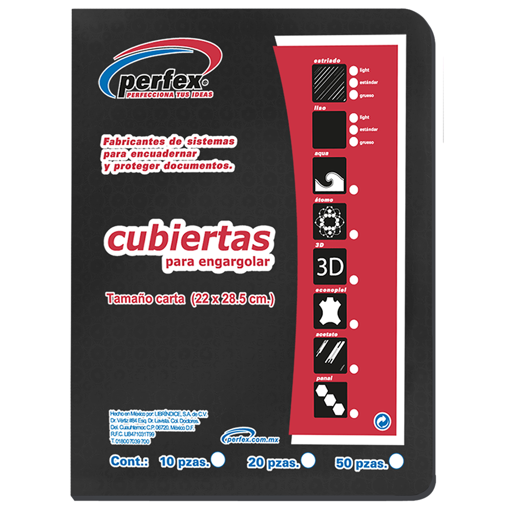 PASTA CTA.PLAST.NEGRO       ATOMO PERFEX 638931 25JGS 16PTS
