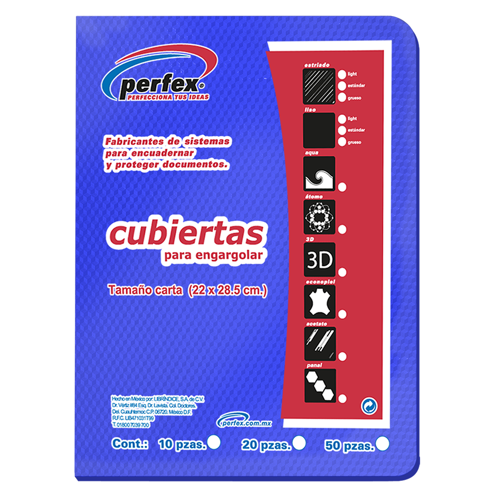 PASTA CTA.PLAST.AZUL INT.DIAMANTE PERFEX 674458 25JGS 14PTS