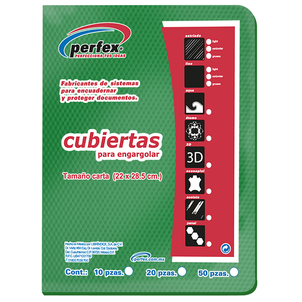 PASTA CTA.PLAST.VERDE IN.DIAMANTE PERFEX 674489 25JGS 14PTS