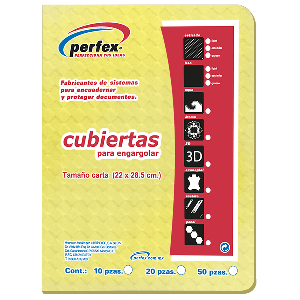 PASTA CTA.PLAST.AMARILLO   ROMBOS PERFEX 676070 25JGS 14PTS