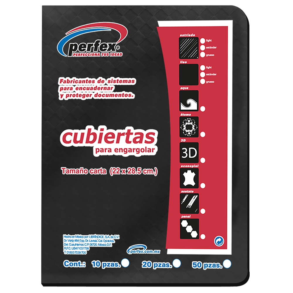 PASTA CTA.PLAST.NEGRO      ROMBOS PERFEX 676056 25JGS 14PTS