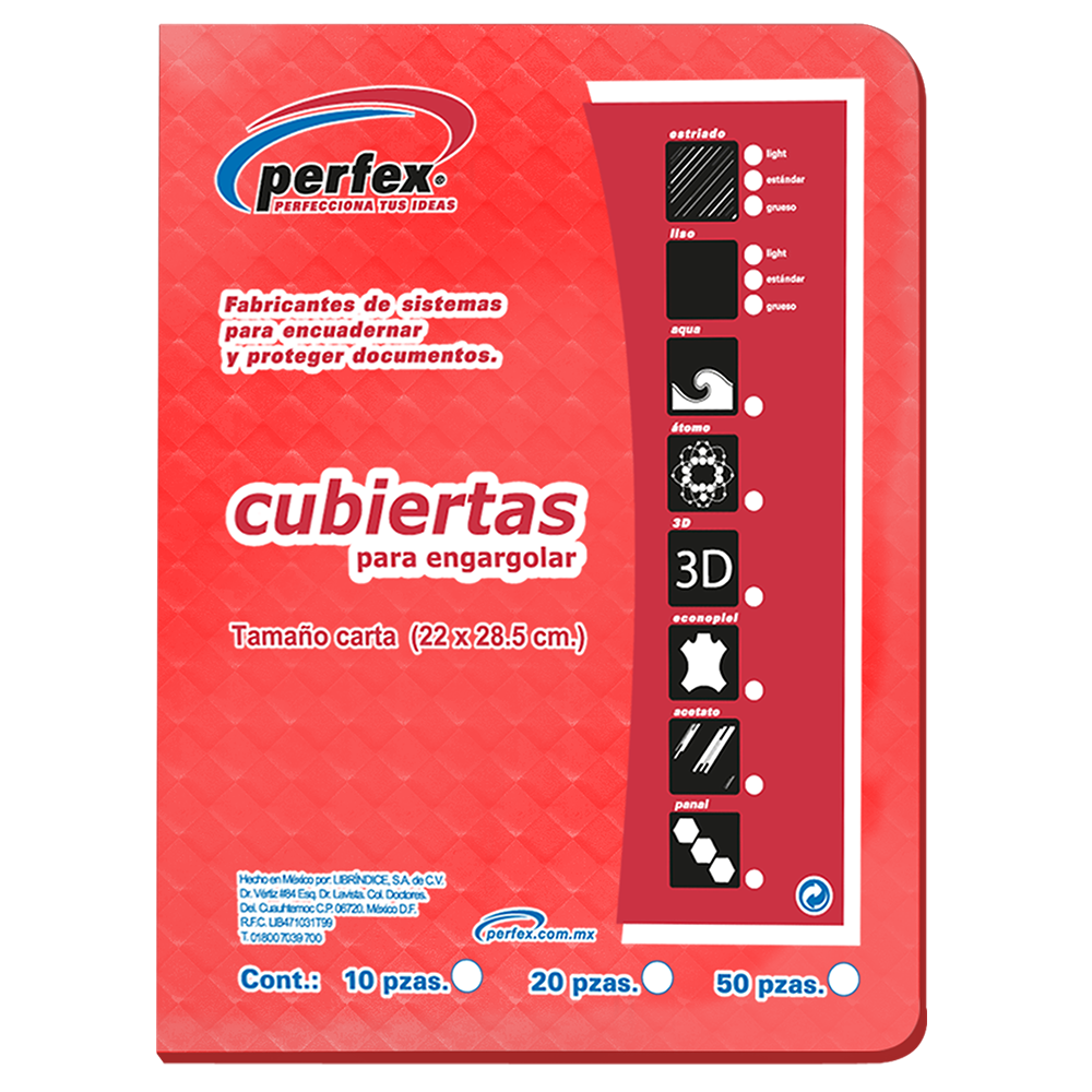 PASTA CTA.PLAST.ROJO       ROMBOS PERFEX 676087 25JGS 14PTS